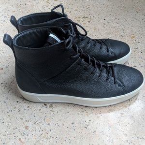 ECCO SOFT 8 HIGH TOP BLACK SIZE 8
